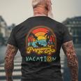 Rentner Permanent Vacation Renteneintritt Urlaub T-Shirt mit Rückendruck Geschenke für alte Männer