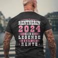 Rentnerin 2024 Eine Legende Geht In Rente T-Shirt mit Rückendruck Geschenke für alte Männer