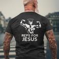 Reps For Jesus Gym Men's T-shirt Back Print Gifts for Old Men