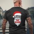 Respect The Beard Santa Claus Christmas Xmas Mens Back Print T-shirt Gifts for Old Men
