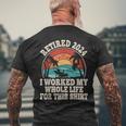 Retired 2024 Retirement I Worked My Whole Life For This Men's T-shirt Back Print Gifts for Old Men