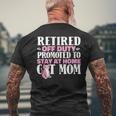 Retired Cat Pensioner Retire Retirement Men's T-shirt Back Print Gifts for Old Men