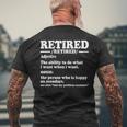 Retired Definition Retirement 2024 Men's T-shirt Back Print Gifts for Old Men