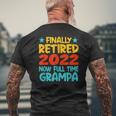 Retired Grampa 2022 Grandpa Retirement Party Mens Back Print T-shirt Gifts for Old Men
