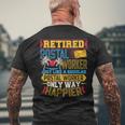Retired Postal Worker Mailman Retirement V4 Mens Back Print T-shirt Gifts for Old Men