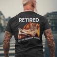 Retirement 2024 Retired 2024 Not My Problem Anymore Cute Cat Men's T-shirt Back Print Gifts for Old Men