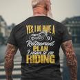 Retirement Plan To Go Riding Motorcycle Riders Biker Men's T-shirt Back Print Gifts for Old Men