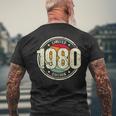 Retro 44 Años Nacido En 1980 Edición Limitada 44 Cumpleaños Camiseta Hombre Estampado Espalda Regalos para ancianos