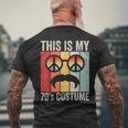 Retro This Is My 70S Costume 70 Styles 1970S Vintage Hippie Men's T-shirt Back Print Gifts for Old Men