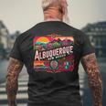 Retro 80S 90S Albuquerque New Mexico Travel Souvenir Men's T-shirt Back Print Gifts for Old Men