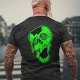 Retro 80'S Neon Zombie Skull Skate Men's T-shirt Back Print Gifts for Old Men