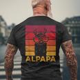 Retro Alpapaatertag Bester Papa Alpaka T-Shirt mit Rückendruck Geschenke für alte Männer