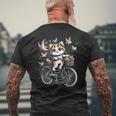 Retro Bike Cat Lover Cycling Vintage Bicycle Men's T-shirt Back Print Gifts for Old Men