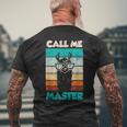 Retro Bulldogge Call Me Master Kurzärmliges Herren-T-Kurzärmliges Herren-T-Shirt, Coole Hunde Liebhaber Mode Geschenke für alte Männer