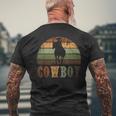 Retro Cowboy T-Shirt mit Rückendruck Geschenke für alte Männer