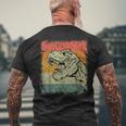 Retro Dinosaur Vintage T-Rex Men's T-shirt Back Print Gifts for Old Men