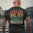 Retro Lass Das Mal Den Tsubasa Machen Vintage First Name T-Shirt mit Rückendruck Geschenke für alte Männer