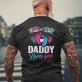 Retro Pink Or Blue Daddy Loves You Gender Reveal Mens Back Print T-shirt Gifts for Old Men