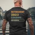 Retro Retirement 2023 Loading Retired Countdown Retiring Men's T-shirt Back Print Gifts for Old Men