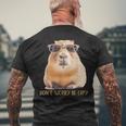 Retro Rodent Capybara Dont Worry Be Capy Men's T-shirt Back Print Gifts for Old Men