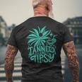 Retro Tanned And Tipsy Beach Summer Vacation On Back Men's T-shirt Back Print Gifts for Old Men
