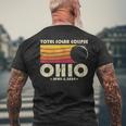 Retro Total Solar Eclipse 2024 Ohio Usa Totality Men's T-shirt Back Print Gifts for Old Men