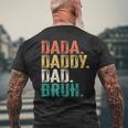 Retro Vintage Dada Daddy Dad Bruh Fathers Day 2023 Men's T-shirt Back Print Gifts for Old Men