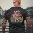 Retro Vintage Easily Distracted By Plants Gardening Men's T-shirt Back Print Gifts for Old Men