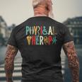 Retro Vintage Physical Therapy Physical Therapist Men's T-shirt Back Print Gifts for Old Men