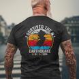 Retro Vintage I Survived The Nj Earthquake Men's T-shirt Back Print Gifts for Old Men