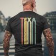Retro Vintage Texas Colorful Cute Texan Roots Men's T-shirt Back Print Gifts for Old Men