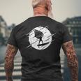 Retro Wing Foil Wing Surf Moon Surfer Foiler T-Shirt mit Rückendruck Geschenke für alte Männer