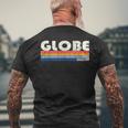 Retrointage 70S 80S Style Globe Az T-Shirt mit Rückendruck Geschenke für alte Männer