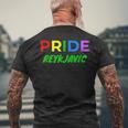 Reykjavik Pride Festival Iceland Lqbtq Pride Month Men's T-shirt Back Print Gifts for Old Men