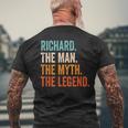 Richard The Man The Myth The Legend First Name Richard Men's T-shirt Back Print Gifts for Old Men