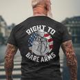 Right To Bare Arms 4Th Of July Gym George Washington Men's T-shirt Back Print Gifts for Old Men