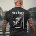 He Is Rizzin Jesus Playing Baseball Sports Rizz Men's T-shirt Back Print Gifts for Old Men