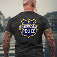 Thermostat Police Pocket Dad's Bday Father's Day Mens Back Print T-shirt Gifts for Old Men