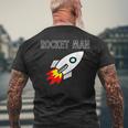 Rocket Man Spaceship For Who Love Rockets Men's T-shirt Back Print Gifts for Old Men