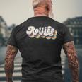 Rollins Family Name Personalized Surname Rollins Men's T-shirt Back Print Gifts for Old Men