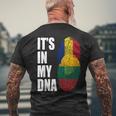 Romanian And Lithuanian Vintage Heritage Dna Flag Men's T-shirt Back Print Gifts for Old Men