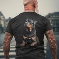 Rottweiler Dog Rottweiler Black T-Shirt mit Rückendruck Geschenke für alte Männer