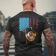 Rottweiler Usa American Flag Patriotic Dog Rottweiler Men's T-shirt Back Print Gifts for Old Men