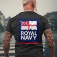 Royal Navy Uk Naval Flag Patch Military Veteran Men's T-shirt Back Print Gifts for Old Men