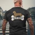 Rub My Weiner For Good Luck Weiner Dog Mens Back Print T-shirt Gifts for Old Men