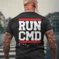 Run Cmd C Command Prompt Windows Ms Dos CmdExe Men's T-shirt Back Print Gifts for Old Men