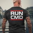 Run Cmd Programmer Sys Admin T-Shirt mit Rückendruck Geschenke für alte Männer