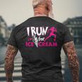 I Run For Ice Cream Men's T-shirt Back Print Gifts for Old Men