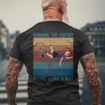 Running The Coutry Is Like Riding A Bike Joe Biden Vintage Men's T-shirt Back Print Gifts for Old Men