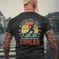 Running Dad Vintage Marathon Runner Father's Day Men's T-shirt Back Print Gifts for Old Men